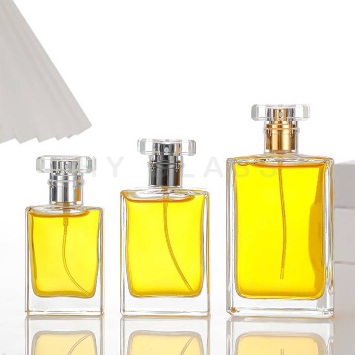 Wholesale 30ml 50ml 100ml Square glass perfume bottle