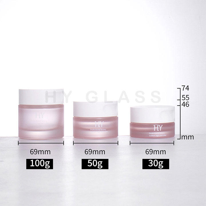 30g 50g 100g Glass eye cream jar with lid  